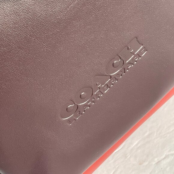 Coach Backpack Mens League Flap Large Leather Oxblood Red C5342 Laptop Sleeve - Picture 10 of 13